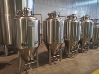 Fermenteur conique à double paroi en acier inoxydable 304 de 2 Bbl avec port de brassage à sec, cuve sous pression pour la fabrication d'alcool