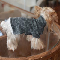 Nouvelle chemise de base élégante et décontractée en coton gris foncé pour chiens, idéale pour l'automne et l'hiver
