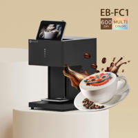 Impresora de Café Eléctrica a Color EVEBOT con Capacidad de 1 Cuarto de Galón, Conexión WiFi para Cappuccino e Impresión de Selfies