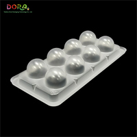 Boîtes à œufs en plastique PS transparent de qualité alimentaire en gros, taille et couleur personnalisables, forme rectangulaire, logo personnalisé - Marque Dora
