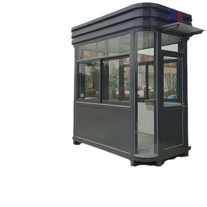 Outdoor Portable Aluminum Security Booth Modern Design Flat <b>Roof</b> For Parking Lot Or Property Management - Product Image 1