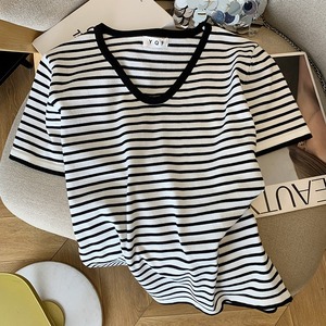 Annshine – T-shirts slim pour femmes, <span class=keywords><strong>manches</strong></span> <span class=keywords><strong>courtes</strong></span>, coupe courte, avec logo décoratif, pour le printemps et l'automne (vente en gros) - Product Image 6