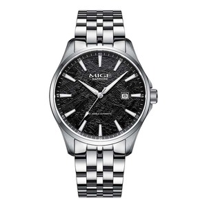 Montre mécanique personnalisée pour homme, style minimaliste, boîtier et bracelet en acier inoxydable, cadran en météorite, montre automatique, cristal saphir, 50 m - Product Image 2