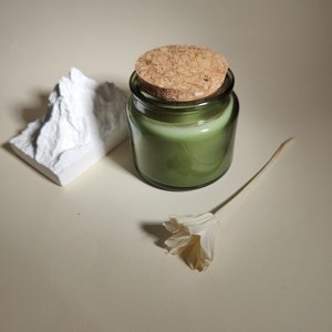 Mini Vòng Hổ Phách màu xanh lá cây màu xám rõ ràng 100ml 200ml thủy tinh rỗng nến <span class=keywords><strong>Jar</strong></span> với nút chai có nắp đậy - Product Image 5