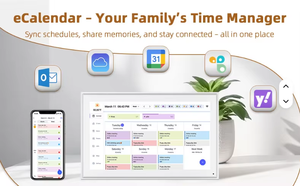 กระดานวางแผนติดผนังแบบสัมผัสหน้าจอ พร้อมรายการซื้อของ ตารางเวลาครอบครัว และวิดเจ็ตที่ปรับแต่งได้ ศูนย์รวมการจัดระเบียบบ้าน - Product Image 2