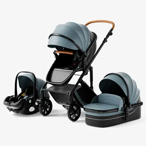 Offre Spéciale à personnaliser Poussette de luxe de haute qualité Poussette 3 en 1 Poussette pour bébé Beau prix Vente en gros d'usine