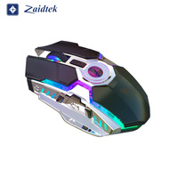 Souris de jeu optique sans fil USB 2.4G RGB avec interface rechargeable Type-C, design ergonomique pour droitiers, pour ordinateur portable