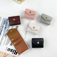 Sac à bijoux créatif et tendance, mini étui à bijoux en cuir souple, pochette de rangement portable pour accessoires en cuir