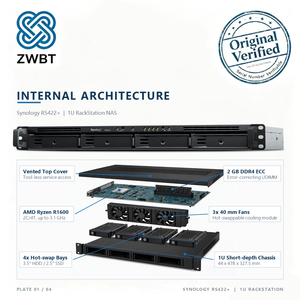 <span class=keywords><strong>Synology</strong></span> RS422+ NAS Empresarial, Nuevo Almacenamiento en la Nube Privada con Funciones de Red, DiskStation sin Discos - Product Image 3