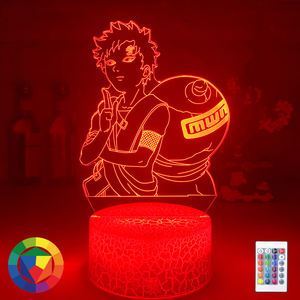 <span class=keywords><strong>Lampe</strong></span> 3D Gaara Figure Veilleuse pour enfants LED Anime Japanese Manga Battery Lamp - Product Image 1