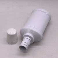Bouteilles de bain de bouche en plastique PET de 350 ml avec bouchon à vis et traitement de surface par marquage à chaud