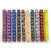 Ensemble de dés D6 nacrés premium de 16 mm, motif marbré, coins vifs, six faces, motif dragon, dés de jeu en acrylique avec numéros