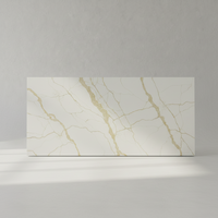 Dalles de quartz à grain de pierre Calacatta Gold, marbre multicolore pour plans de travail de cuisine et revêtement mural d'appartement, utilisation polyvalente