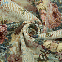 Tissu d'ameublement pour canapé en chenille de luxe personnalisé, motif floral, textile de maison, polyester, tissu de rideau, chenille teinte