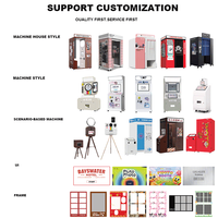 Mesin Foto Booth Cermin Yixile yang Dioperasikan dengan Koin/Uang Tunai, Mesin Vending Foto Booth Cetak Instan dengan Printer Kios