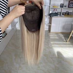 Postizo de Repuesto al por Mayor, con Cutícula Alineada, Base de Seda Invisible y Transpirable de 9x9, para Mujer # SBT18-60 - Product Image 1