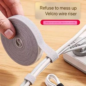 Tùy Chỉnh Kích Thước Tái Sử Dụng Mềm Mại Và Mịn Màng Buộc Vải Double Side Cáp Tie Trở Lại Trở Lại Móc Và Vòng Lặp Cho Dây - Product Image 3