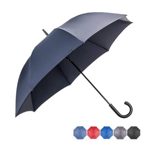 <span class=keywords><strong>Parapluie</strong></span> droit à ouverture automatique pour hommes et femmes, 23 pouces, promotionnel, coupe-vent, en tissu pongé, avec poignée en plastique - Product Image 2