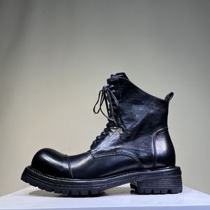 Bottes Chelsea en cuir véritable pour hommes, bout pointu, imperméables, décontractées, formelles, à enfiler, confortables - Product Image 2