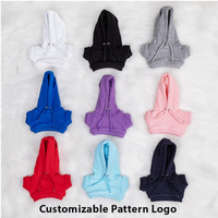 Sweat-shirt à capuche personnalisable avec logo et motifs, 17 cm, pour vêtements de poupée, avec trous, polyvalent pour Labubu