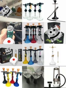 Offre Spéciale – Chicha en Acier Inoxydable de Haute Qualité 36 cm Dorée/Argentée – Ensemble Narguilé pour Bar Lounge avec Logo – Hauteur 36 cm - Product Image 6