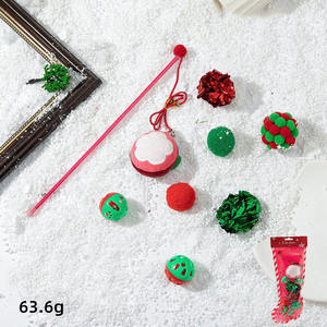 Ensemble de jouets interactifs de Noël <span class=keywords><strong>pour</strong></span> chats boule de souris en bois et en plastique cataire à mâcher et jouet en peluche <span class=keywords><strong>pour</strong></span> animaux de compagnie <span class=keywords><strong>pour</strong></span> <span class=keywords><strong>jouer</strong></span> au <span class=keywords><strong>chien</strong></span> - Product Image 4