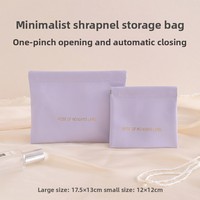 Tas Penyimpanan Shrapnel, Kotak Headphone Berkabel Terbuka, Dompet Koin PU, Dompet Mini, Tas Kosmetik Lipstik Modern
