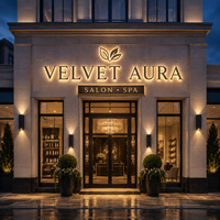 Enseigne lumineuse à lettres en relief LED rétroéclairées avec contour en acier inoxydable pour façade de restaurant