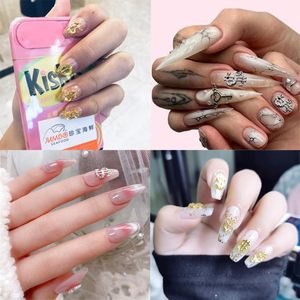 จี้ตกแต่งเล็บรูปสัญลักษณ์ดอลลาร์โลหะ สีเงิน สีทอง อัลลอยด์ 3 มิติ ประดับด้วยเพชรเทียม สำหรับตกแต่งเล็บสไตล์ Y2K - Product Image 3