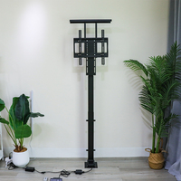 Support de télévision électrique silencieux pour plafond, support de télévision motorisé réglable en hauteur, anti-collision, pour téléviseurs de 32 à 70 pouces