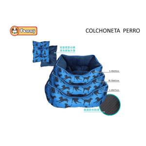 Juego de Cama para Perro Yommy Azul con Estampado de Perro Tallas S M L Base Impermeable Antideslizante - Product Image 3