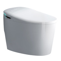Inodoro Inteligente para Hogar y Hotel, Totalmente Automático, con Protección de Espuma, Anti-Salpicaduras, Anti-Olores, Control por Voz, Sensor Inteligente, Acero Inoxidable