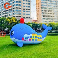 Nouveau design : Modèle gonflable en PVC de requin baleine, figurine animale marine, dessin animé océanique pour fêtes