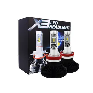 ชุดไฟหน้ารถยนต์ H4 H7,หลอดไฟหน้ารถยนต์หลอดไฟ Hid สำหรับซีนอนสูง H1 55W หลอดไฟแปลง H8 H3แสงสว่าง X3 Led H11 8000K