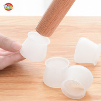 Glissières de meubles rondes en silicone transparent Prodigy, antidérapantes, protège-plancher pour pieds de chaise, en plastique