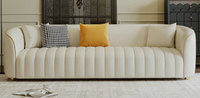 Ensemble de canapés modulables en cuir modernes de luxe pour la maison et l'hôtel Canapés de salon personnalisés avec rembourrage en éponge Meubles de salon élégants