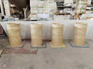 Lavabo a <span class=keywords><strong>colonna</strong></span> italiana in marmo bianco di lusso Arabescato, ideale per il Design del <span class=keywords><strong>bagno</strong></span> di fascia alta - Product Image 5