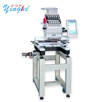 Machine à broder Yinghe entièrement automatique à tête unique, 12 aiguilles, équipement spécialisé pour le traitement de casquettes plates et de vêtements