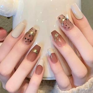 OEM Naturel DIY Manucure Français Cercueil <span class=keywords><strong>Faux</strong></span> <span class=keywords><strong>Ongles</strong></span> Court Moyen À La Main De Luxe 3D Presse Sur Les <span class=keywords><strong>Ongles</strong></span> - Product Image 1