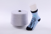 Offre Spéciale fil fantaisie coloré 13S 15S 18S, fil plume en polyester, prix d'usine, fil plume teint pour chaussettes