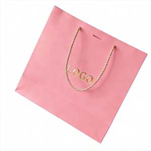 Factory Custom Design <b>Gold</b> Foil Printed <b>Gift</b> Paper <b>Bag</b> with Rope | Colorful Beauty Packaging Eco-Friendly Recyclable <b>Bags</b> - Product Image 2