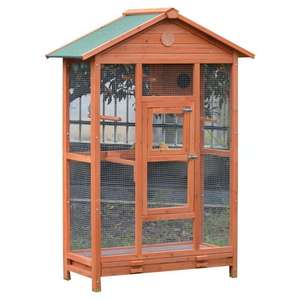 Cage à oiseaux décorative en bois massif <span class=keywords><strong>pour</strong></span> cour, <span class=keywords><strong>pour</strong></span> perroquet, pigeon, cage d'élevage ornementale, grande taille, toutes saisons - Product Image 4