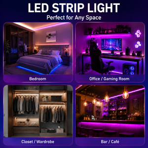Bande LED Intelligente Joystar RGB 5m avec Contrôle par Application, Économie d'Énergie, <span class=keywords><strong>Puce</strong></span> 4848 et Prise EU pour Décoration de Chambre - Product Image 5