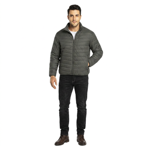 FINER THREADS Veste matelassée pour homme personnalisée, imperméable, respirante, à séchage rapide, avec rembourrage en coton, style streetwear - Product Image 1