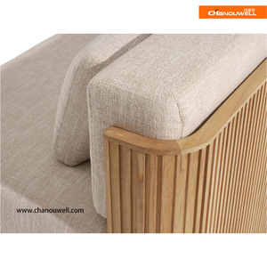 <span class=keywords><strong>Canapé</strong></span> Simple de Luxe <span class=keywords><strong>en</strong></span> <span class=keywords><strong>Teck</strong></span> Haut de Gamme Style Nordique avec Rayures Intemporelles pour Espaces Extérieurs - Product Image 5