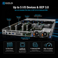 Serveur Dell PowerEdge R660xs 1U à configuration personnalisée, double processeur Intel Xeon CTO, serveur de stockage à mémoire flexible