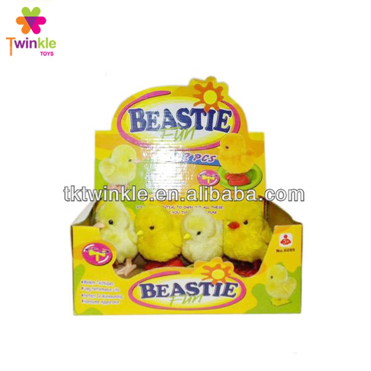 Детская игрушка, дешевые заводные игрушки, плюшевая цыпленка и утка, заводная игрушка