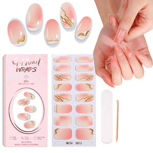 Nuevas pegatinas <span class=keywords><strong>de</strong></span> esmalte <span class=keywords><strong>de</strong></span> uñas <span class=keywords><strong>de</strong></span> gel curado UV a la moda, envolturas <span class=keywords><strong>de</strong></span> uñas <span class=keywords><strong>de</strong></span> gel semicuradas personalizadas con lámina dorada, <span class=keywords><strong>mayorista</strong></span> - Product Image 3
