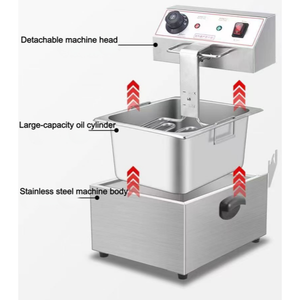 Multifunctional Commercial/Household Deep <b>Fryer</b> Chicken Potato Chips Double/Single Tank Steel Food Processing - Product Image 3