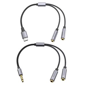 Tai nghe mic Splitter Adapter 3.5mm/USB tai nghe & Mic adapter 3.5mm nam đến 3.5mm Nữ Cáp thưởng thức âm thanh rõ ràng - Product Image 2
